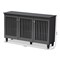 Baxton Studio Fernanda Dark Gray 3-Door Wooden Entryway Shoe Storage Wide Cabinet 152-9166 - alternate 8